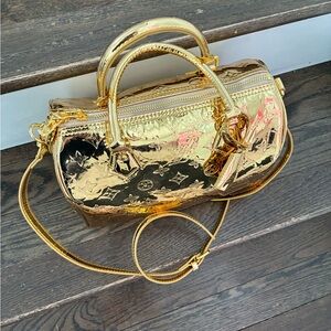 Elegant Gold Designer Satchel